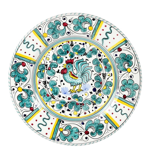 ORVIETO GREEN ROOSTER: Salad plate