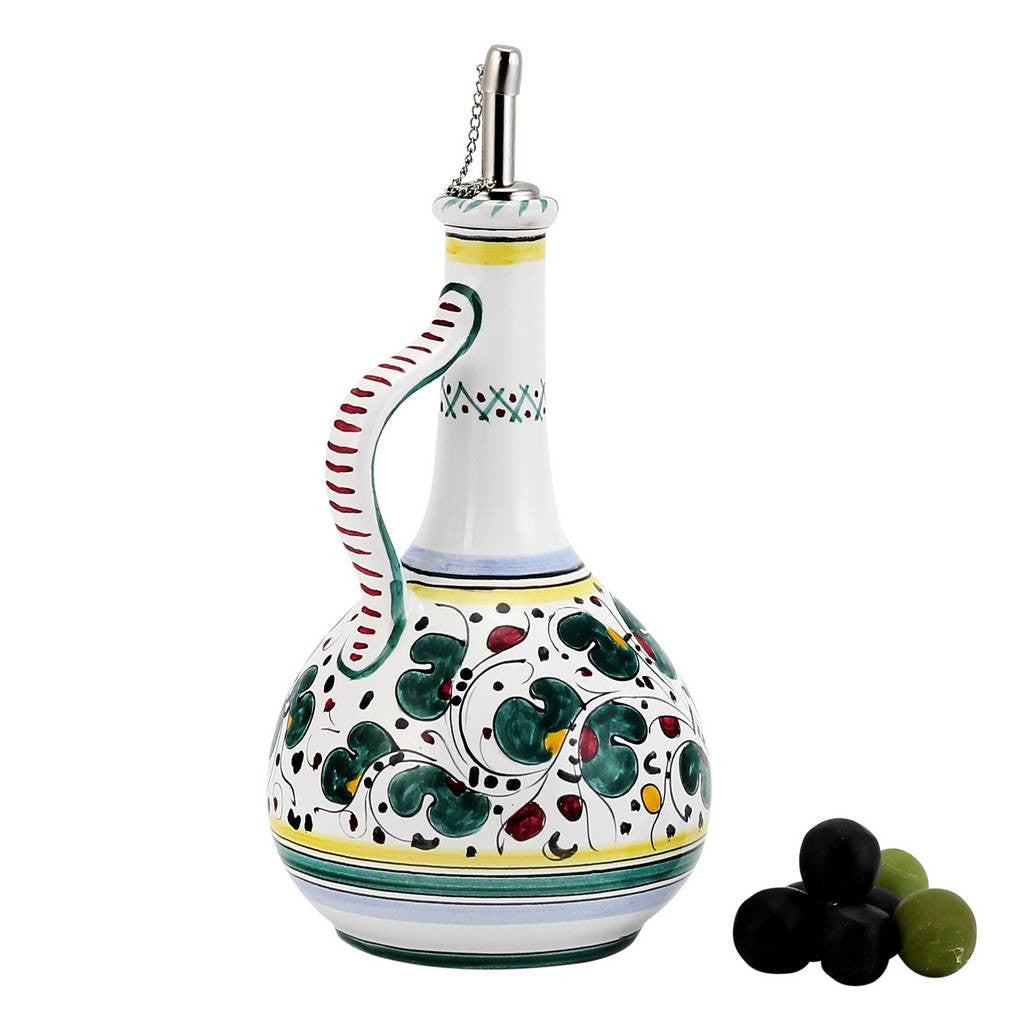 ORVIETO GREEN ROOSTER: Olive Oil Bottle Dispenser Deluxe