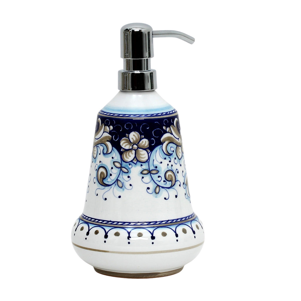 RICCO DERUTA BLUE: Liquid Soap/Lotion Dispenser with Chrome Pump (Medium 20 OZ) [R]