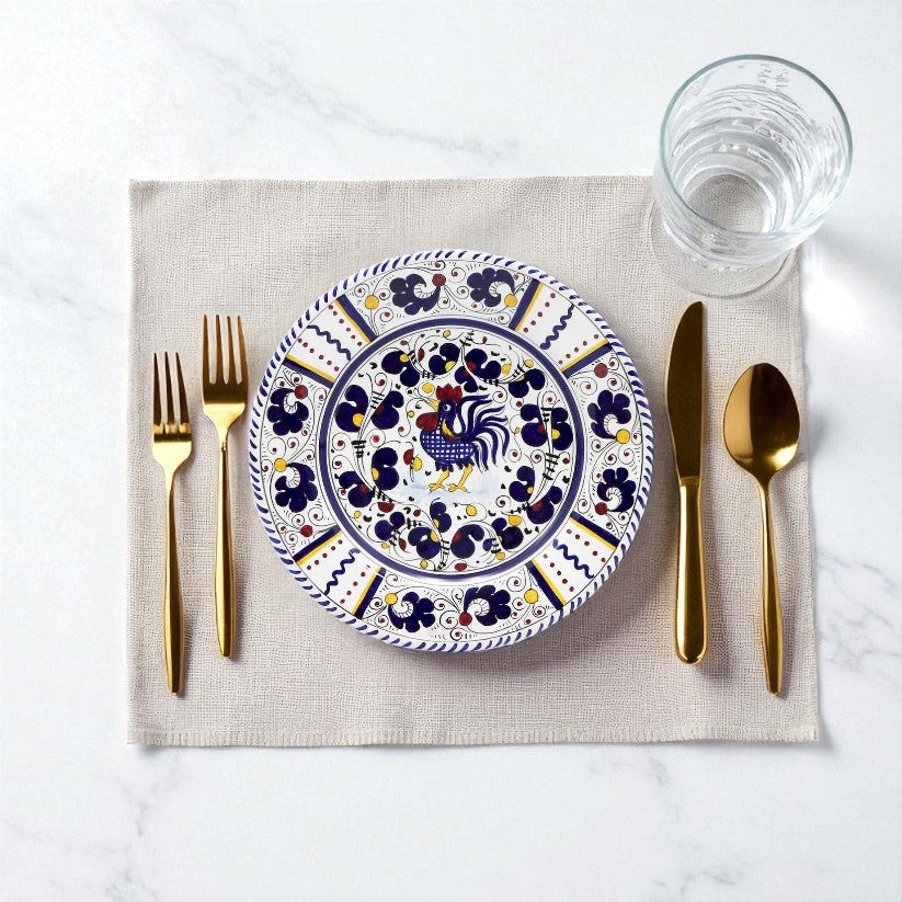 ORVIETO BLUE ROOSTER: Dinner Plate