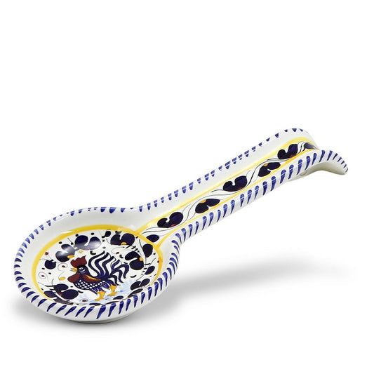ORVIETO BLUE ROOSTER: Spoon Rest (Carbone Special)