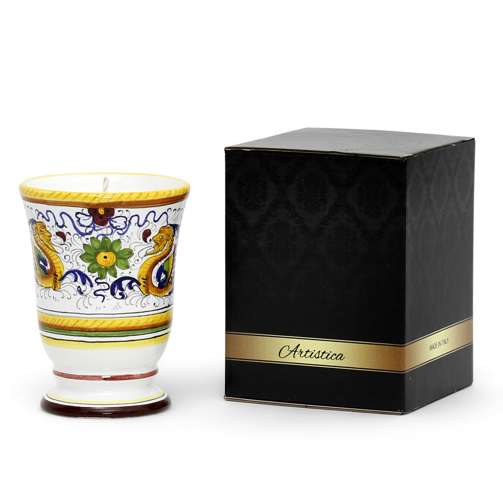 DERUTA CANDLES: Bell Cup Candle ~ Deruta Raffaellesco  Design