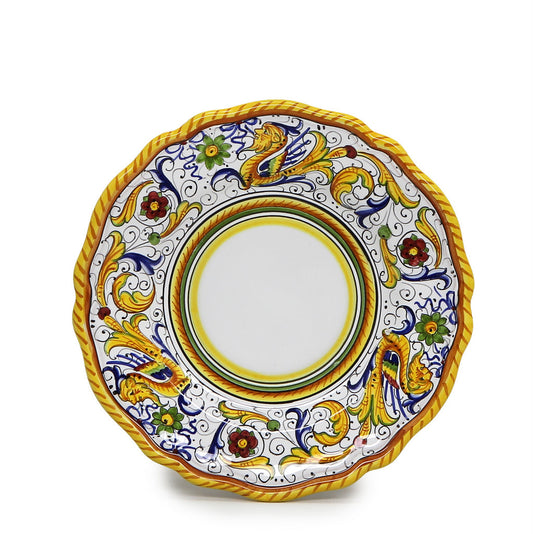 RAFFAELLESCO: Salad Plate (White Center)