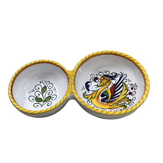 RAFFAELLESCO: Olive Dish Bowl - Relish and Condiments divided bowl [R]