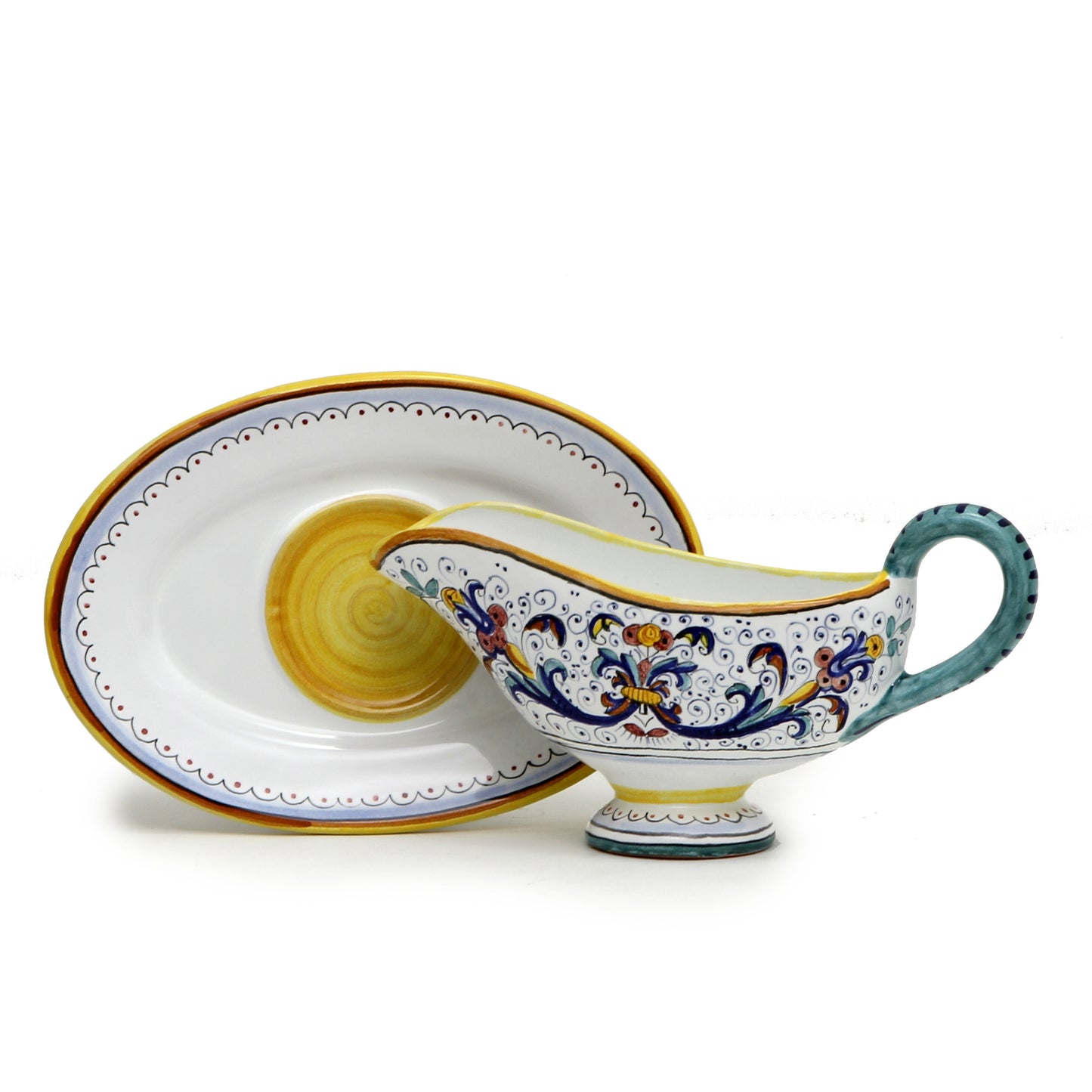 RICCO DERUTA DELUXE: Gravy Sauce Boat with Tray