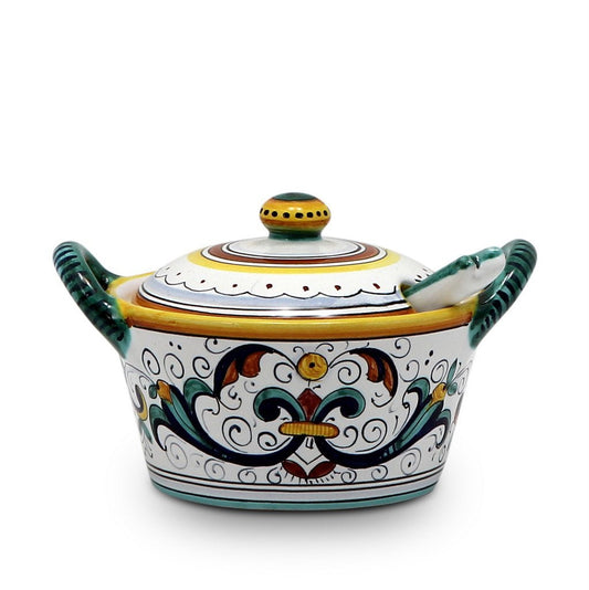 RICCO DERUTA DELUXE: Covered Parmesan Cheese Bowl with Spoon