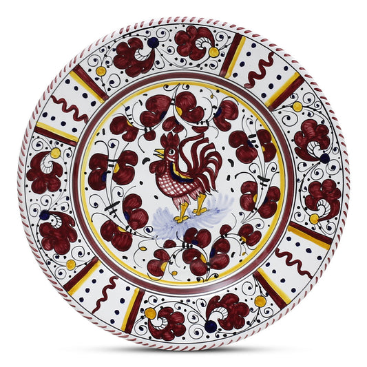 ORVIETO RED ROOSTER: Dinner Plate