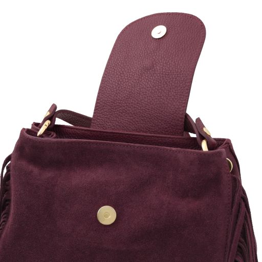 Nomade - Suede leather fringe shoulder bag