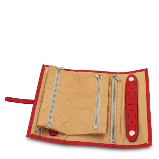 Soft leather jewellery case