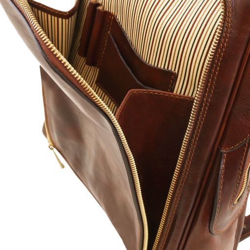 Bangkok - Leather laptop backpack