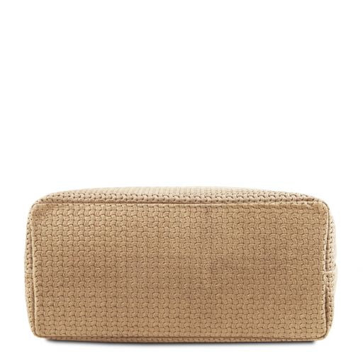 TL KeyLuck - Woven printed leather shopping bag