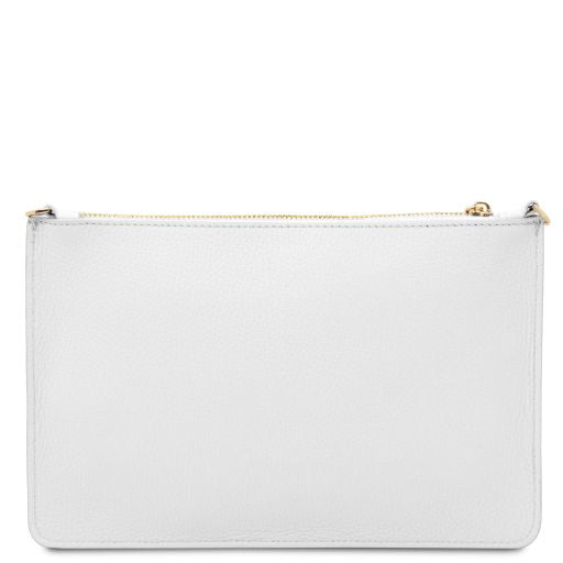 Diva - Leather clutch with chain strap