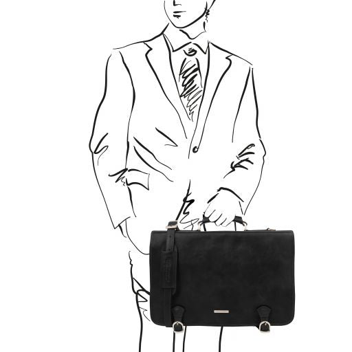 Ancona - Leather messenger bag
