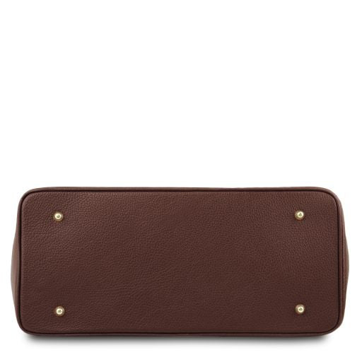 TL Bag - Leather handbag with golden hardware