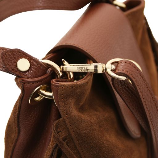 Nomade - Suede leather fringe shoulder bag