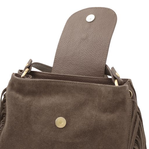 Nomade - Suede leather fringe shoulder bag