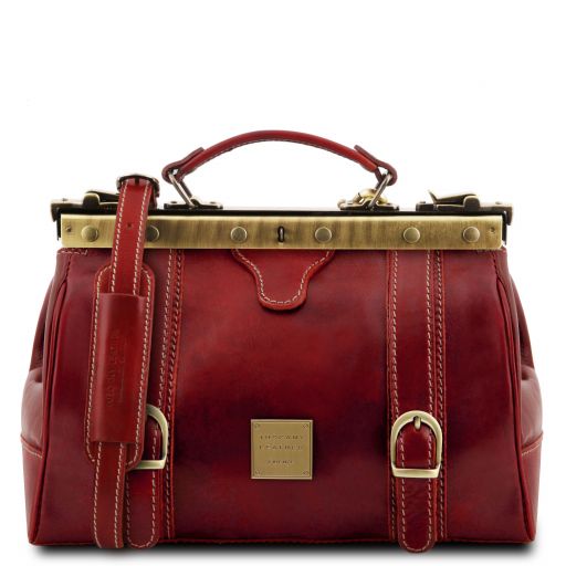 Monalisa - Doctor gladstone leather bag with front straps