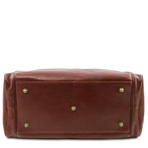 TL Voyager - Travel leather bag with side pockets