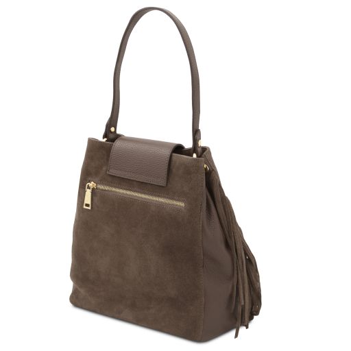 Nomade - Suede leather fringe shoulder bag