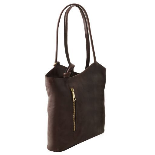 Patty - Leather convertible backpack shoulderbag