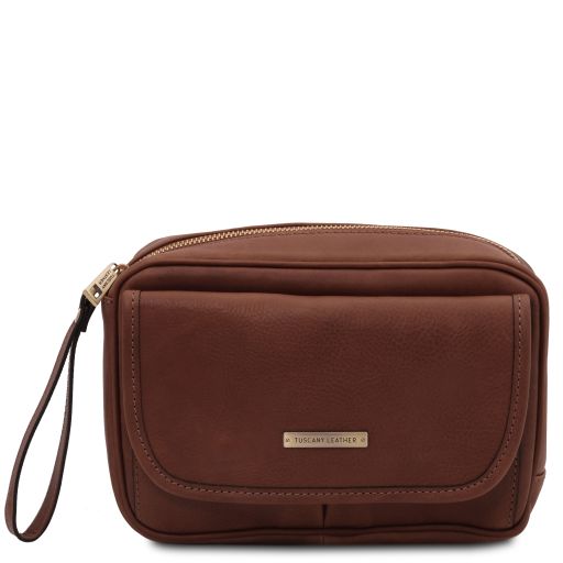 Ivan - Leather handy wrist bag for men