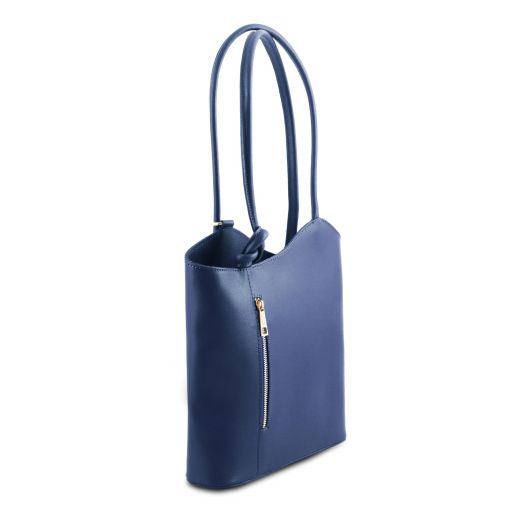 Patty - Saffiano leather convertible backpack shoulderbag