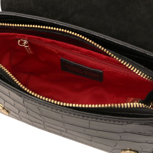 Croque - Croc print leather handbag