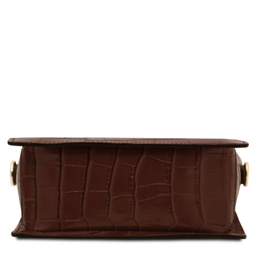 Croque - Croc print leather handbag