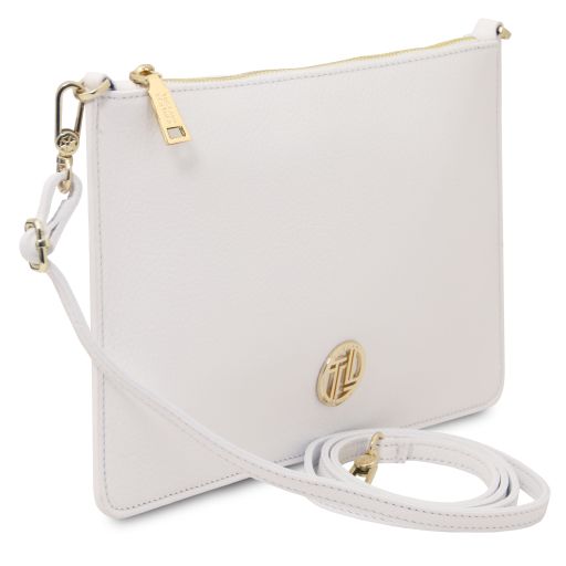 Diva - Leather clutch with chain strap