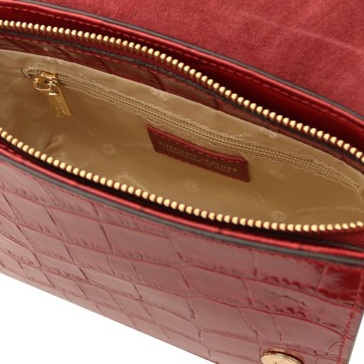 Croque - Croc print leather handbag