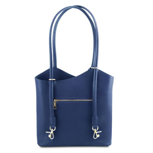 Patty - Saffiano leather convertible backpack shoulderbag