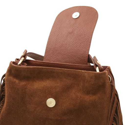 Nomade - Suede leather fringe shoulder bag