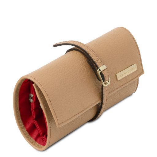 Soft leather jewellery case
