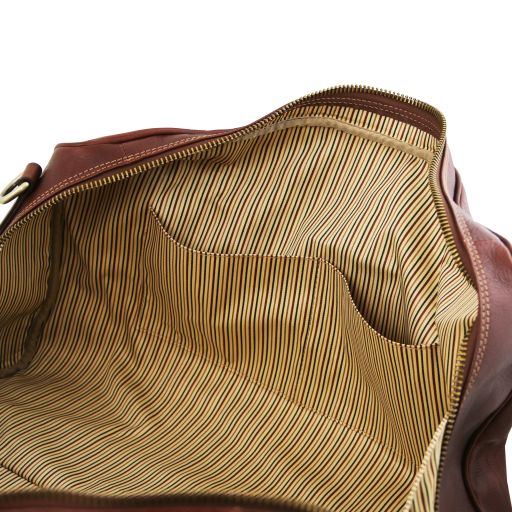 Lisbona - Travel leather duffle bag - Small size