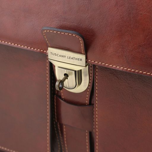 Assisi - Leather briefcase 3 compartments