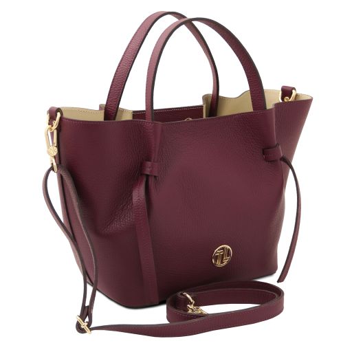 Legame - Leather shopping bag - Large size