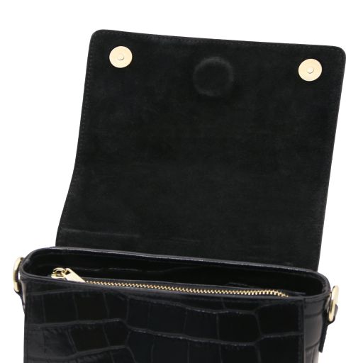 Croque - Croc print leather handbag