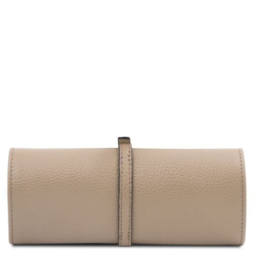 Soft leather jewellery case
