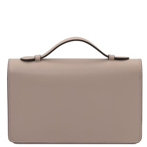 Opera - Leather clutch with chain strap