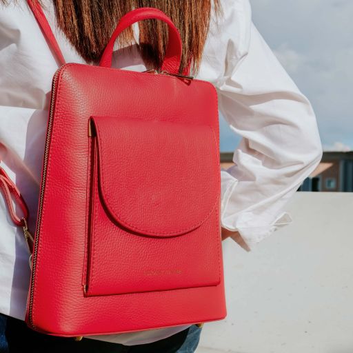 TL Bag - Small leather backpack for women