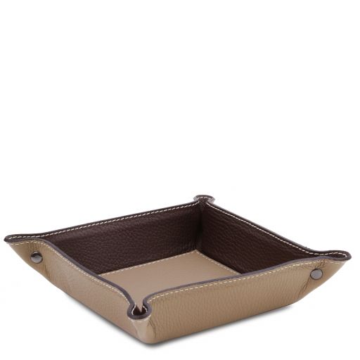 Leather valet tray