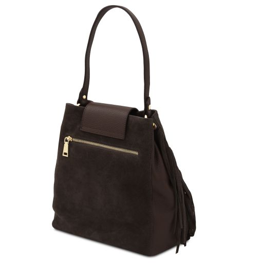 Nomade - Suede leather fringe shoulder bag