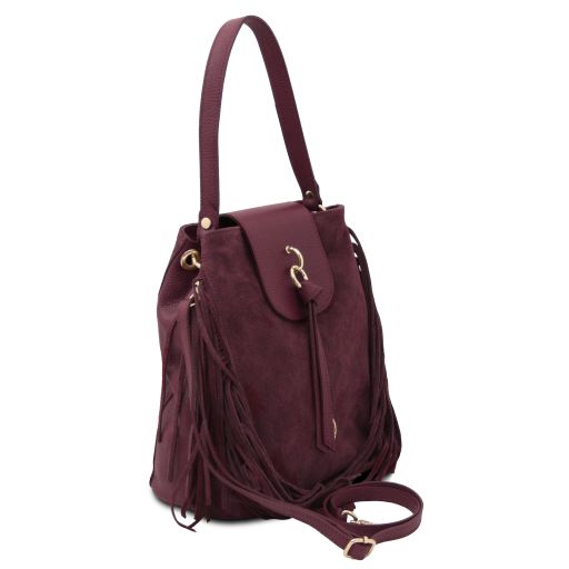Nomade - Suede leather fringe shoulder bag