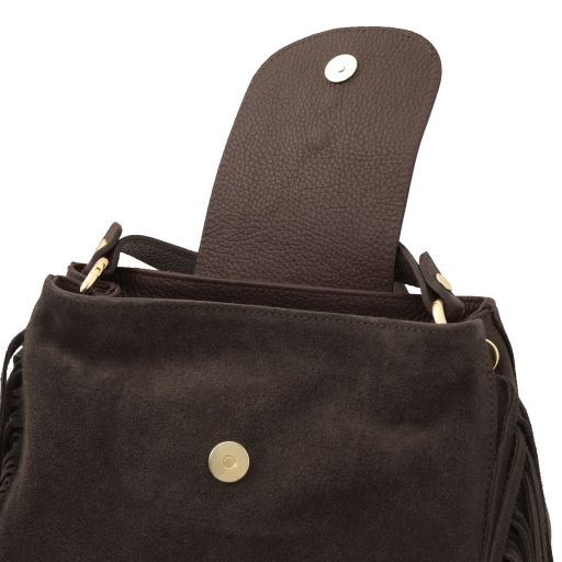 Nomade - Suede leather fringe shoulder bag
