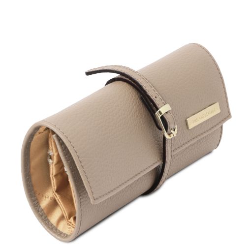 Soft leather jewellery case