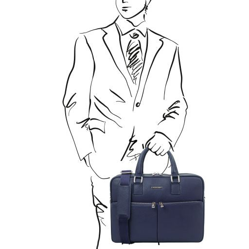 Treviso - Leather laptop briefcase
