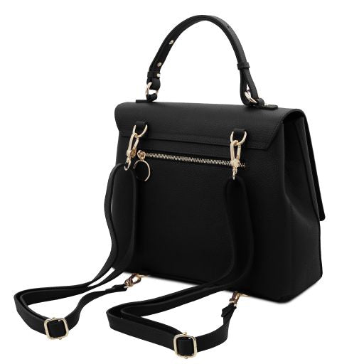 Silene - Leather convertible backpack handbag