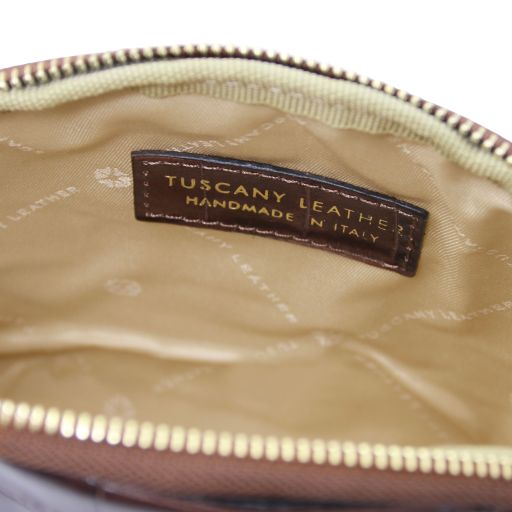Vera - Croc print leather toiletry case