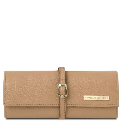 Soft leather jewellery case