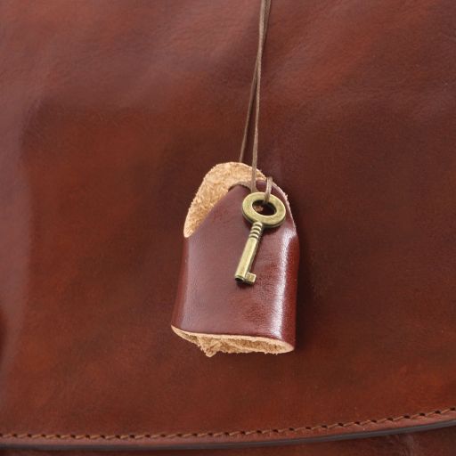 Alessandria - Leather multi compartment TL SMART laptop briefcase